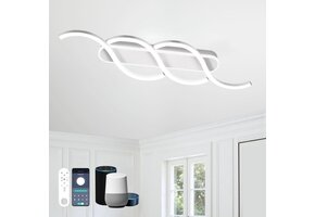 Dimbare LED Plafondlamp 79cm Wit 40W 4000lm - 40% Korting