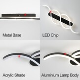 LED Plafondlamp 79cm Wit Metaal Acryl met Afstandsbediening - 34% Korting