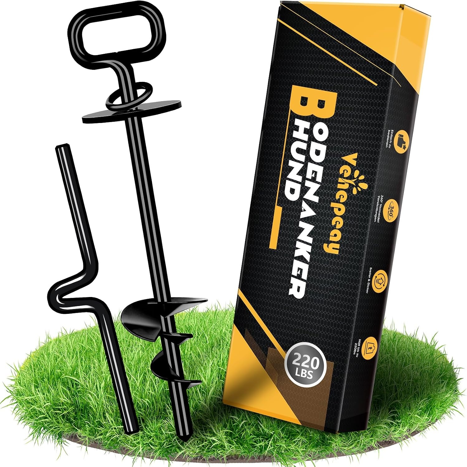 Honden grondanker spiraal - Extra stabiel (max 100kg) - 31% korting!