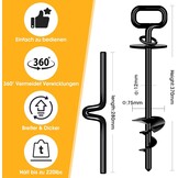 Honden grondanker spiraal - Extra stabiel (max 100kg) - 31% korting!