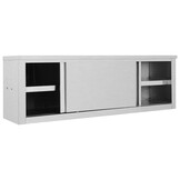 Keukenwandkast RVS met Schuifdeuren 150x40x50 cm - 60% Korting