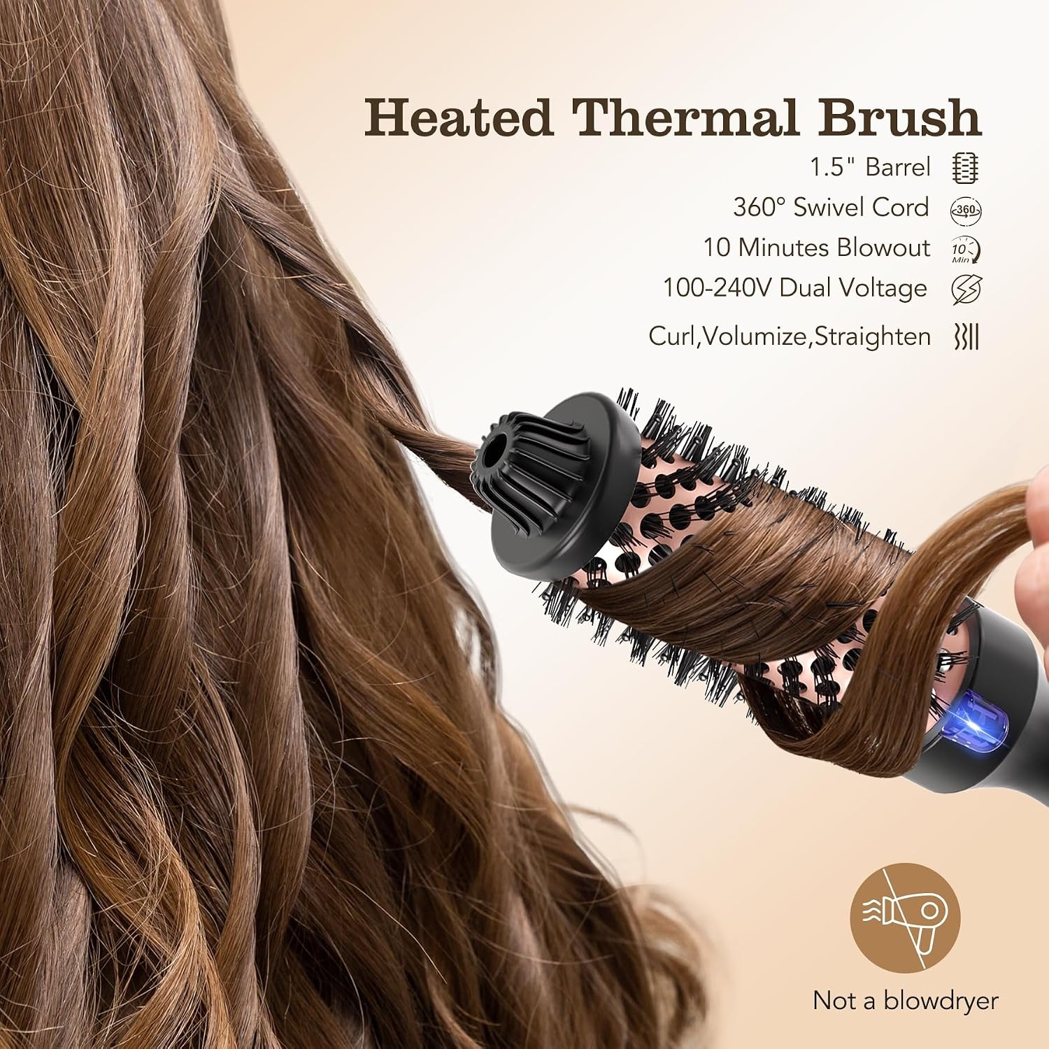 2-in-1 Thermoborstel met Ionentechnologie - 32% Korting!