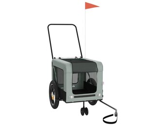 Hondenfietskar Grijs/Zwart Oxford Stof & IJzer - 34% Korting