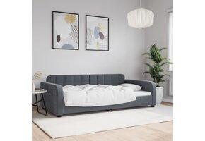 Donkergrijze Fluwelen Slaapbank 100x200 cm - 35% Korting!