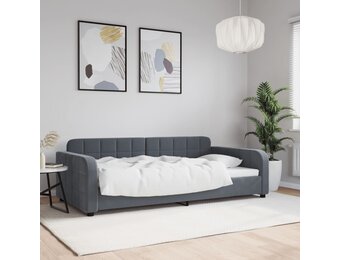 Donkergrijze Fluwelen Slaapbank 100x200 cm - 35% Korting!