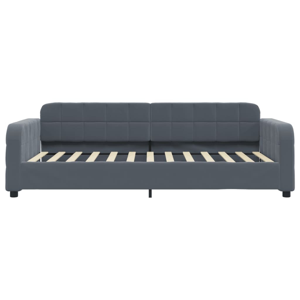 Donkergrijze Fluwelen Slaapbank 100x200 cm - 35% Korting!