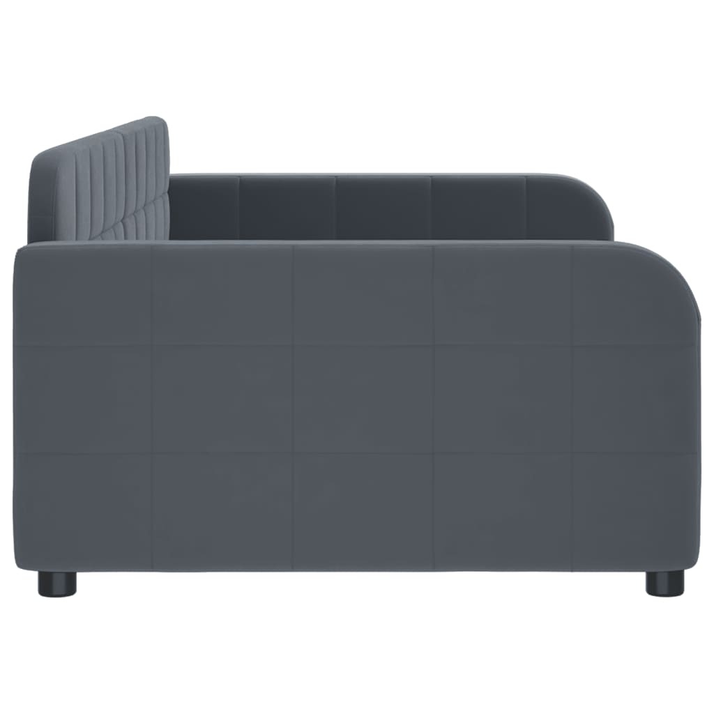 Donkergrijze Fluwelen Slaapbank 100x200 cm - 35% Korting!