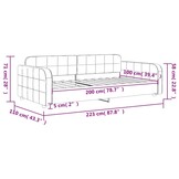 Donkergrijze Fluwelen Slaapbank 100x200 cm - 35% Korting!