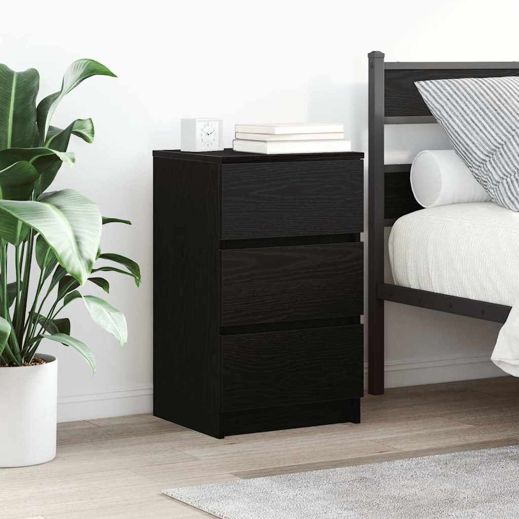 Set van 2 Nachtkastjes met 3 Lades - Zwart - 59% Korting