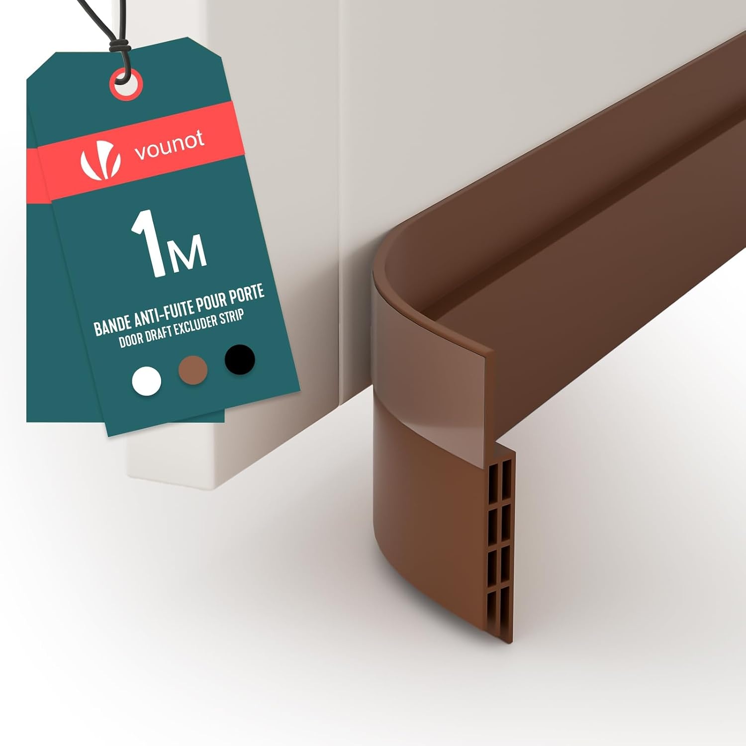 VOUNOT Bruine Deurstrip 100x5 cm - Bespaar Energie met 46% Korting!