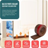 VOUNOT Bruine Deurstrip 100x5 cm - Bespaar Energie met 46% Korting!