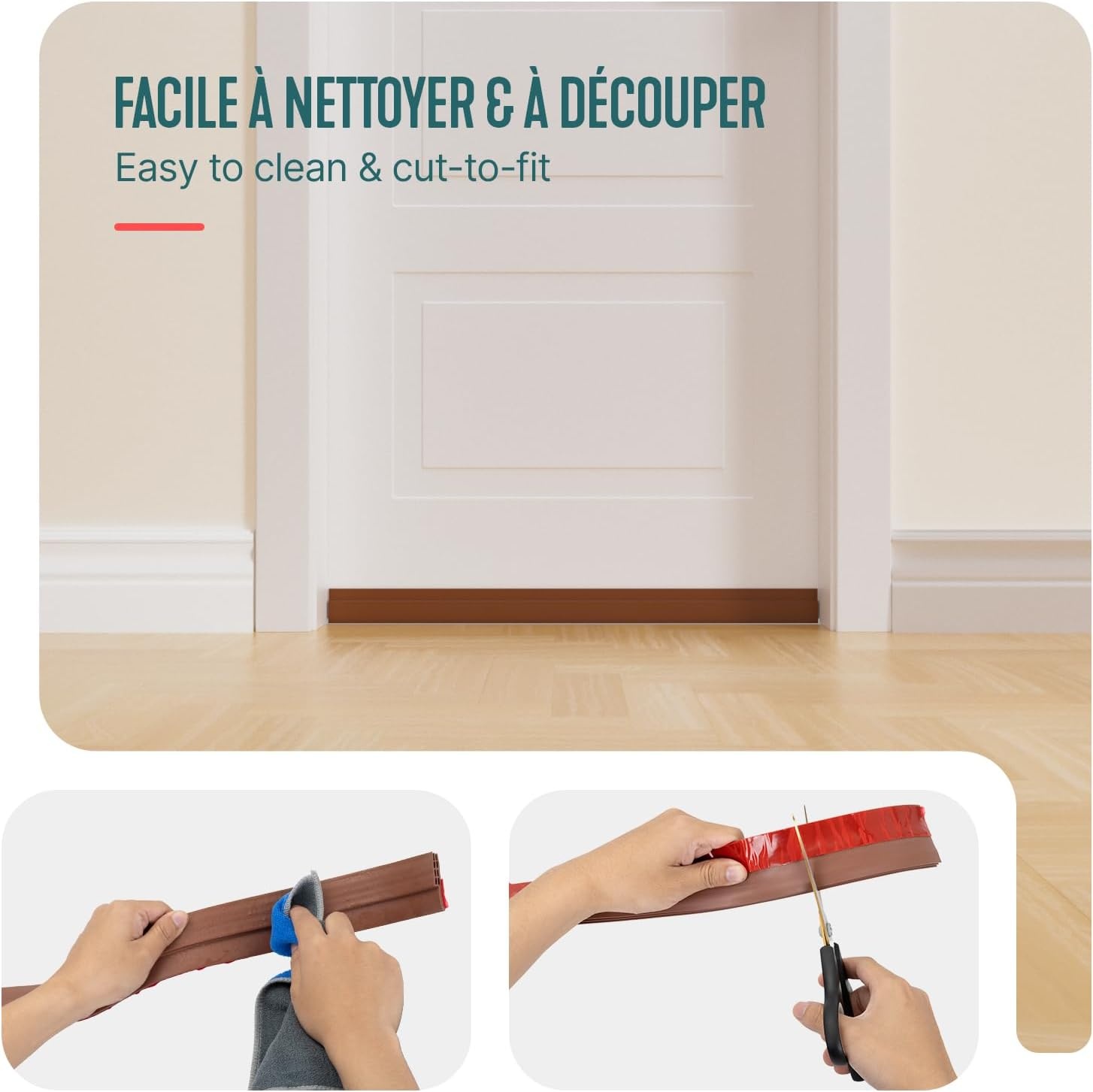 VOUNOT Bruine Deurstrip 100x5 cm - Bespaar Energie met 46% Korting!