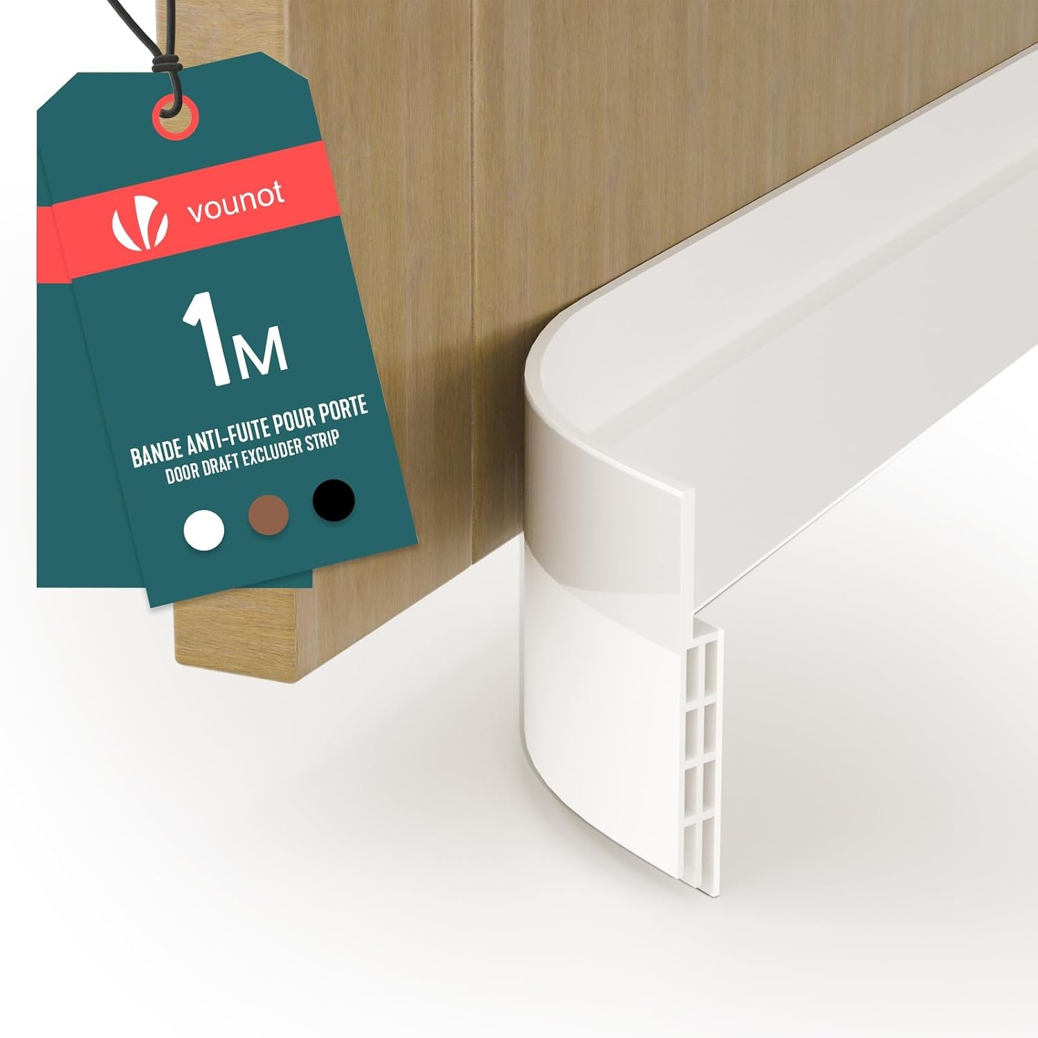 VOUNOT Bruine Deurstrip 100x5 cm - Bespaar Energie met 46% Korting!