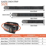 Klittenband Bindstrips voor Kabelmanagement | 30 cm Antislip Siliconen Zwart | 8 Stuks Herbruikbaar Elastisch Nylon