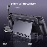 UGREEN Steam Deck Dock met 4K@120Hz DP, 10Gbps USB-datapoorten, Gigabit Ethernet, SD/TF-kaartlezer, PD 100W USB C Docking Station Compatibel met Steam Deck, ROG Ally, Legion Go, iPad Air/Pro etc.
