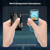 T185 4G mobiele telefoon zonder abonnement, met dual-simslot, 1,8 inch kleurendisplay, bluetooth, 1000 mAh batterij, FM-radio, led-zaklamp, compact en licht, LTE Prepaid toetsmobiele telefoon, alle