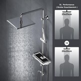 Görbach Hydromassage Douchekolom 25x25 cm - Roestvrij Staal Chroom