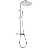 Görbach Hydromassage Douchekolom 25x25 cm - Roestvrij Staal Chroom
