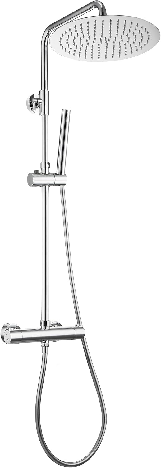Görbach Hydromassage Douchekolom 25x25 cm - Roestvrij Staal Chroom
