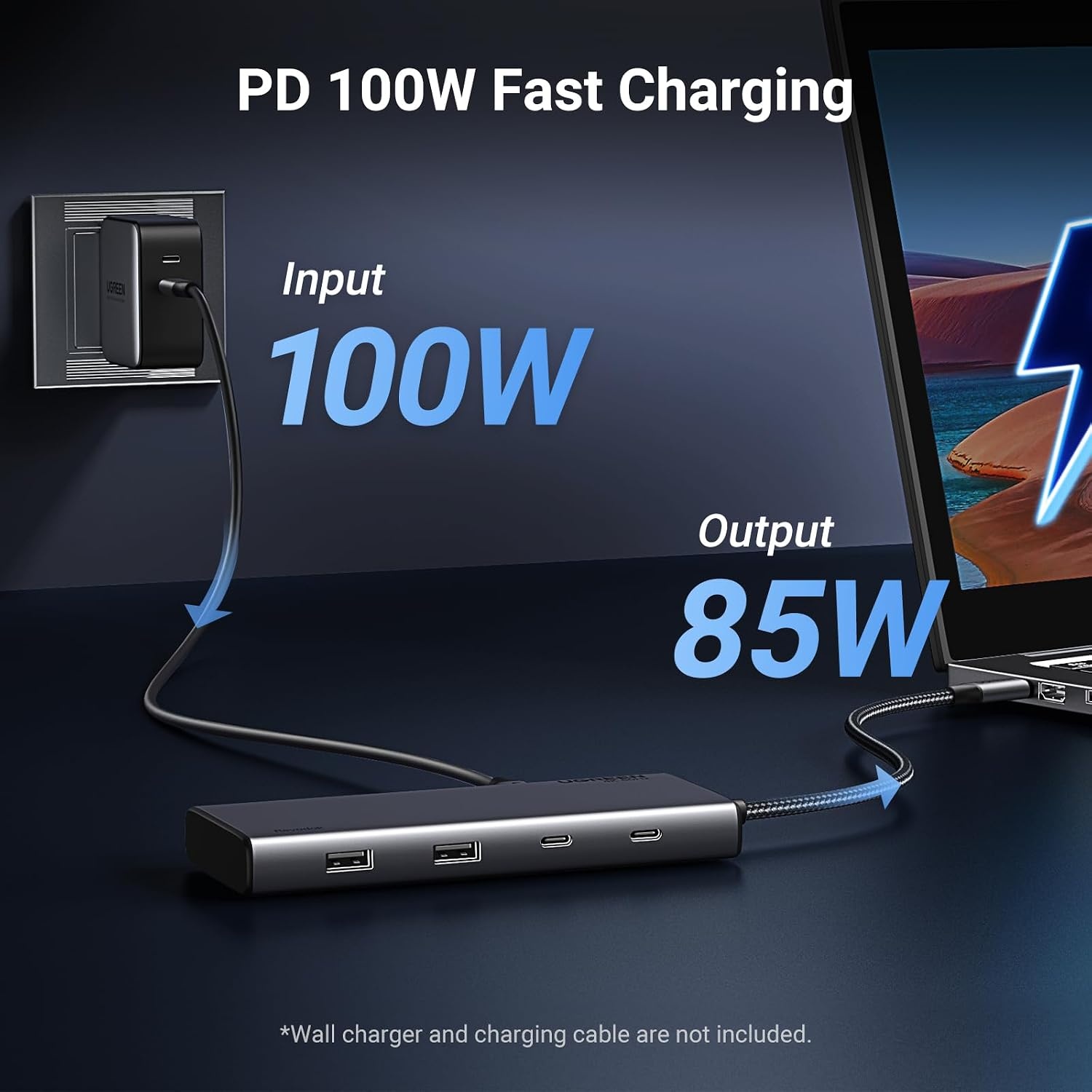 UGREEN Revodok Pro 308 USB-C Docking Station - 8-in-1 - 4K - Space Grijs