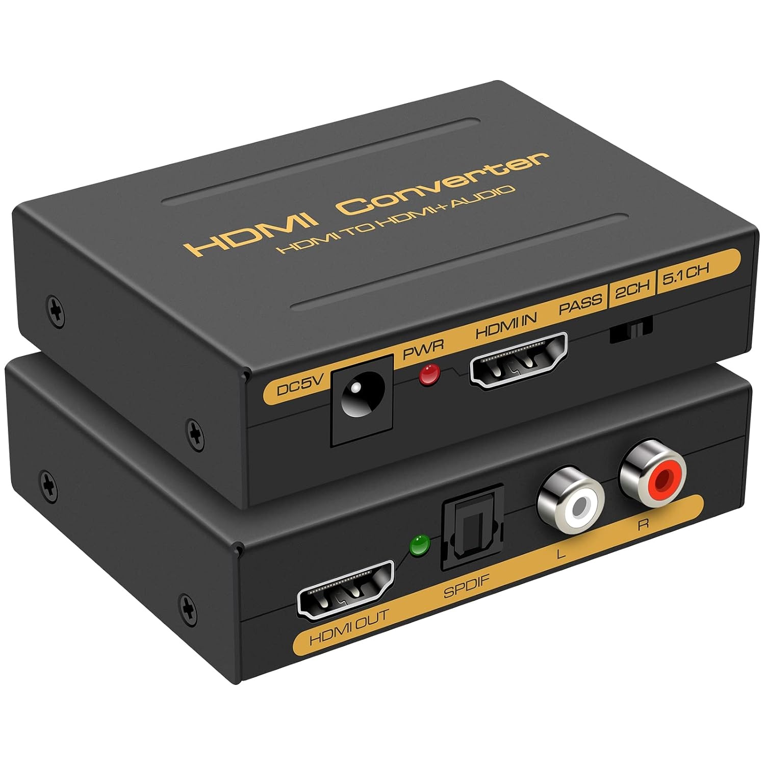 VEDINDUST HDMI Audio Extractor 4K 30Hz - Audio Converter naar Optisch SPDIF en 3.5mm RCA