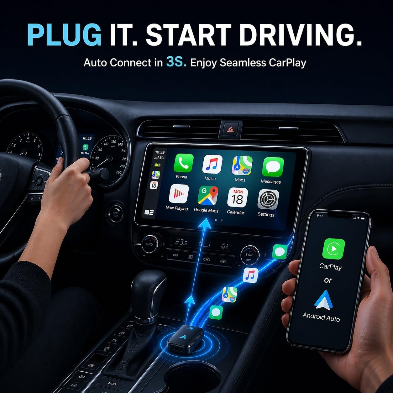 Draadloze CarPlay Adapte.(15 stuk)