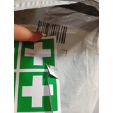 E003 EHBO-stickers 6 stuks DIN EN ISO 7010 / ASR A1,3-5 cm