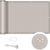 COOL AREA Balkonscherm 100 x 400 cm - Privacydoek voor Balkon en Tuin - Taupe