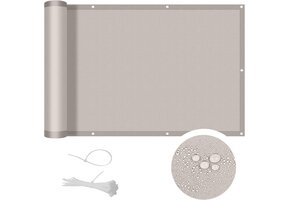 Balkonscherm 100x400 cm Taupe - 31% Korting | Waterafstotend