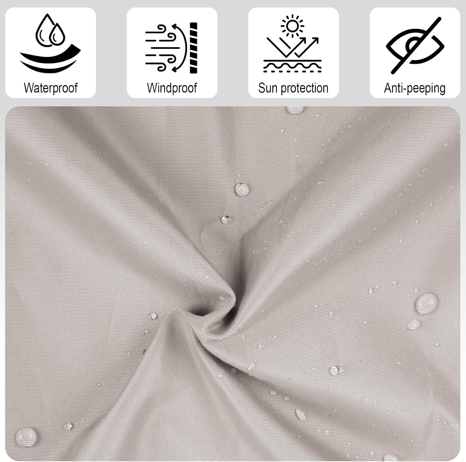 COOL AREA Balkonscherm 100 x 400 cm - Privacydoek voor Balkon en Tuin - Taupe