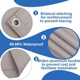 COOL AREA Balkonscherm 100 x 400 cm - Privacydoek voor Balkon en Tuin - Taupe