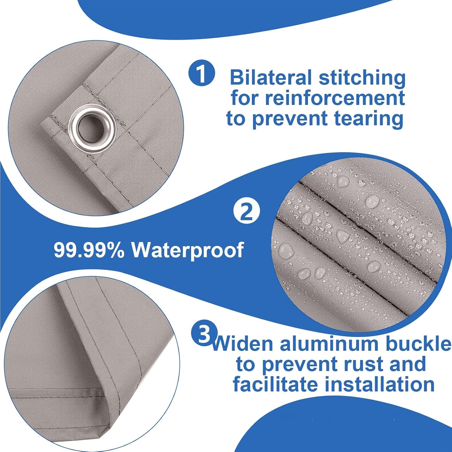 COOL AREA Balkonscherm 100 x 400 cm - Privacydoek voor Balkon en Tuin - Taupe
