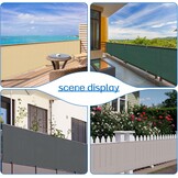 COOL AREA Balkonscherm 100 x 400 cm - Privacydoek voor Balkon en Tuin - Taupe