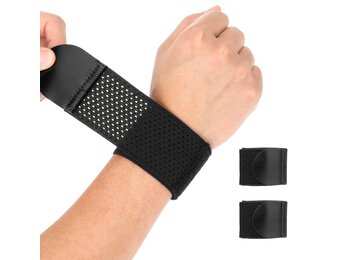 2 stuks polsbandages tennis elastisch polssteun ondersteuning polsbandage ademende handbandage verstelbare polsriem compressieondersteuning voor sport