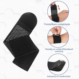 2x Polsbandages Zwart Nylon S - Verstelbaar & Ademend