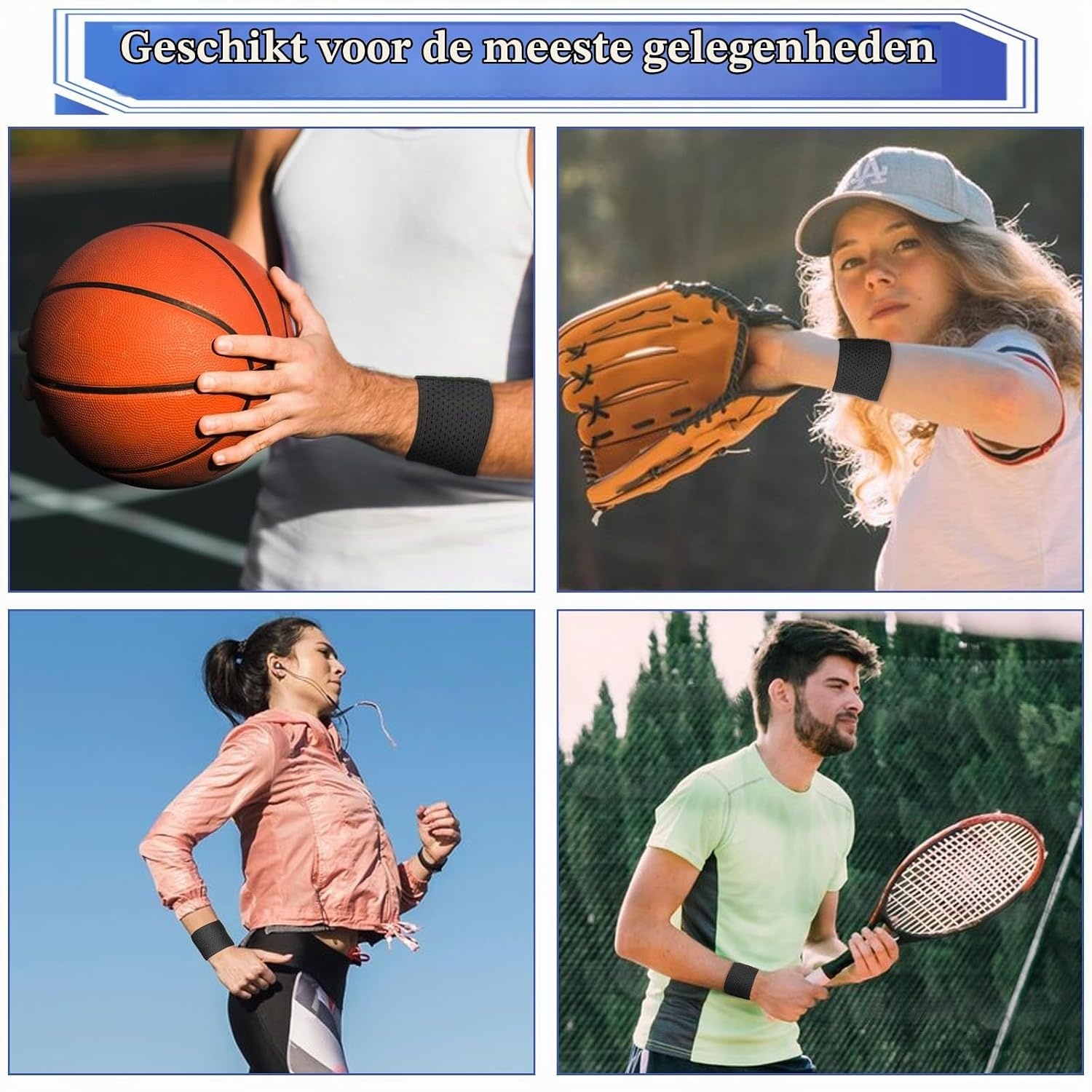 2 stuks polsbandages tennis elastisch polssteun ondersteuning polsbandage ademende handbandage verstelbare polsriem compressieondersteuning voor sport