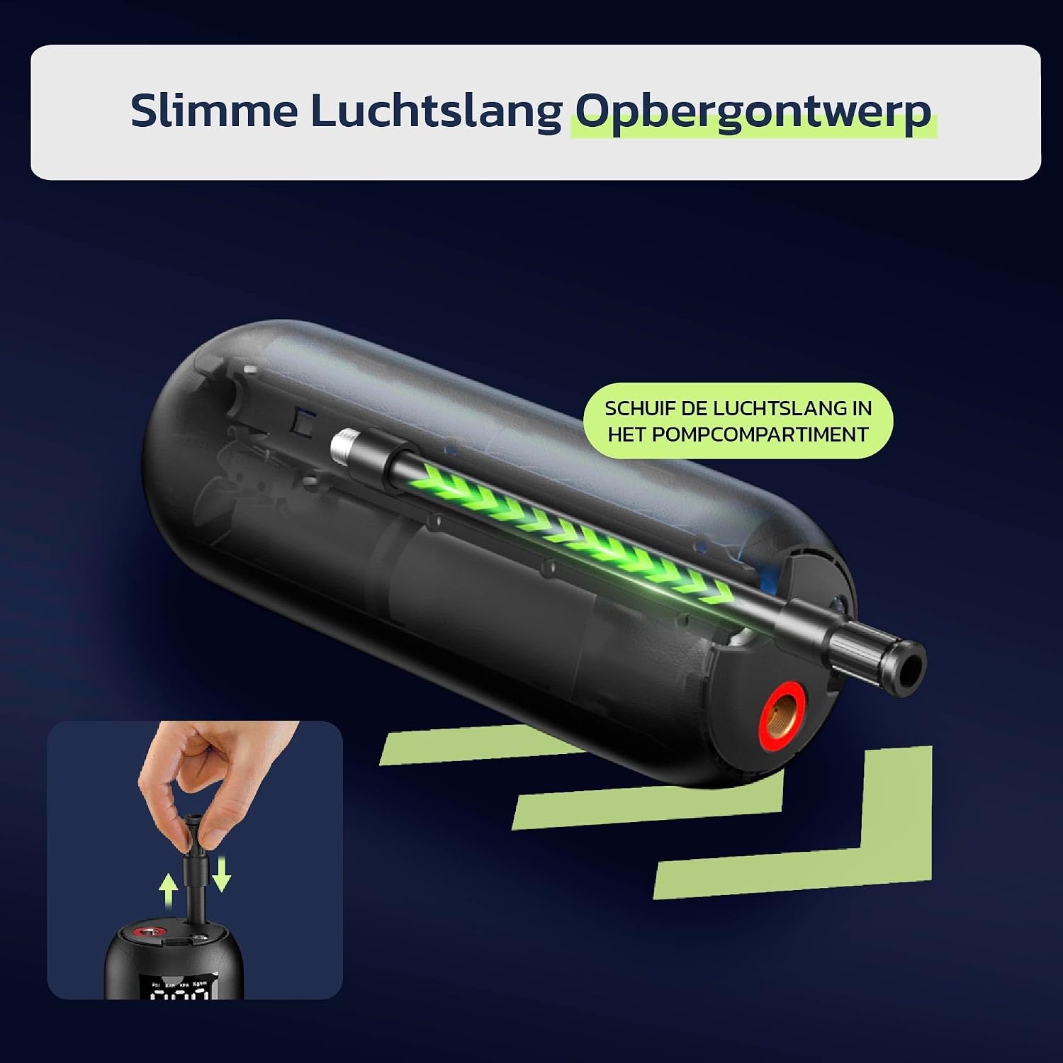 Woowind LP1 Elektrische Fietspomp, Bandenpomp, 1-minuut-opblazen