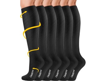 CAMBIVO Compressiesokken - 3 paar - Unisex - Ondersteunende compressie voor sport en dagelijks gebruik