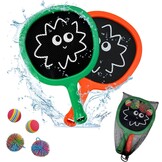 Badmintonracketset voor kinderen, beginners, lichte tennisrackets, zwembad, strand, outdoor spelletjes voor meisjes en jongens, balspelen buiten, incl. 2 sponsballen, 2 snaarballen