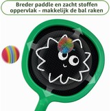 Badmintonracketset voor kinderen, beginners, lichte tennisrackets, zwembad, strand, outdoor spelletjes voor meisjes en jongens, balspelen buiten, incl. 2 sponsballen, 2 snaarballen