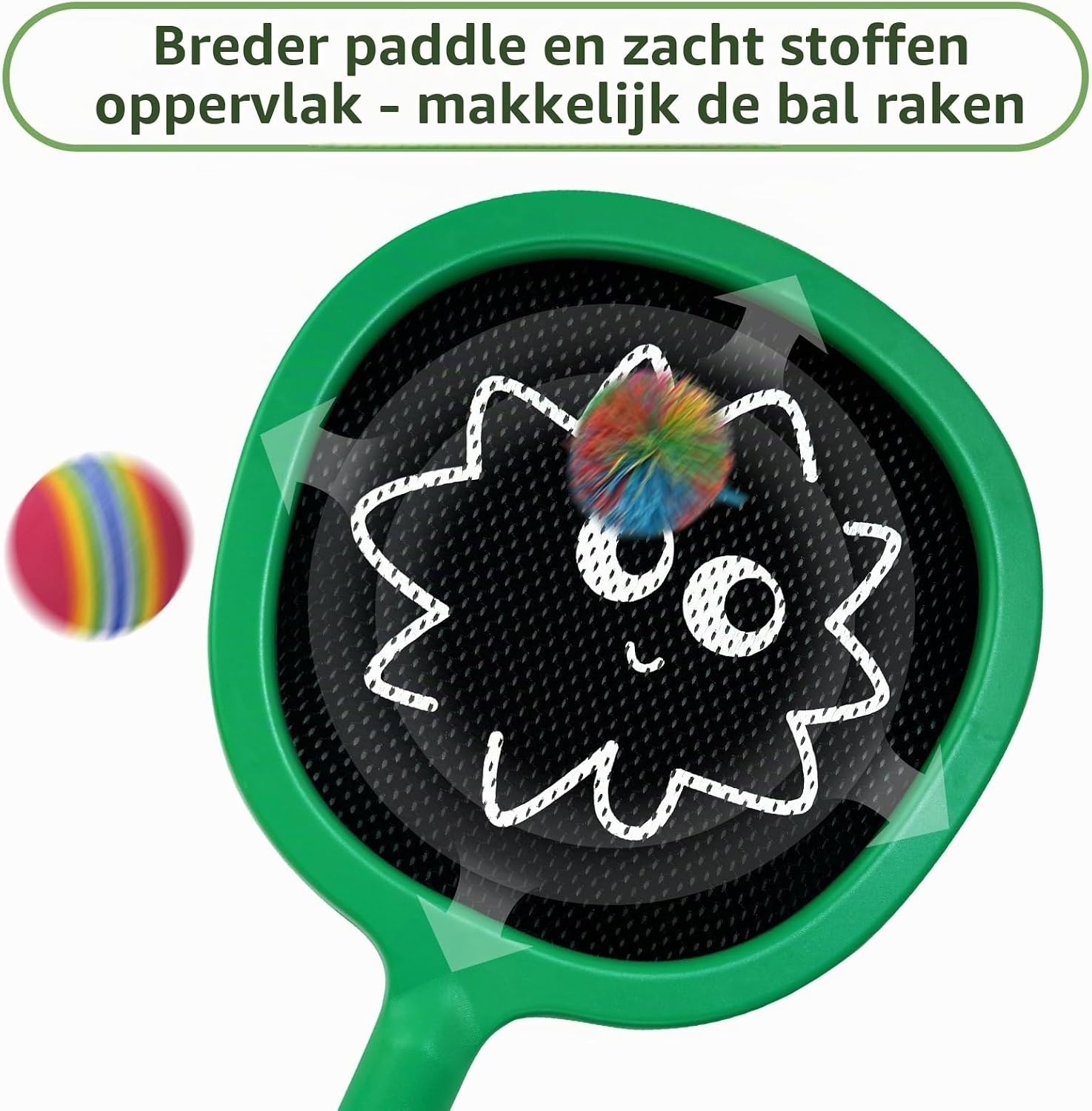 Badmintonracketset voor kinderen, beginners, lichte tennisrackets, zwembad, strand, outdoor spelletjes voor meisjes en jongens, balspelen buiten, incl. 2 sponsballen, 2 snaarballen