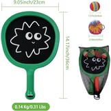 Badmintonracketset voor kinderen, beginners, lichte tennisrackets, zwembad, strand, outdoor spelletjes voor meisjes en jongens, balspelen buiten, incl. 2 sponsballen, 2 snaarballen