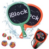 Badmintonracketset voor kinderen, beginners, lichte tennisrackets, zwembad, strand, outdoor spelletjes voor meisjes en jongens, balspelen buiten, incl. 2 sponsballen, 2 snaarballen