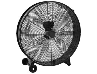 vidaXL Trommelventilator industrieel 187,7 W 77 cm zwart