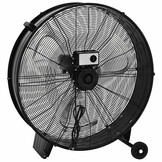 vidaXL Trommelventilator industrieel 187,7 W 77 cm zwart