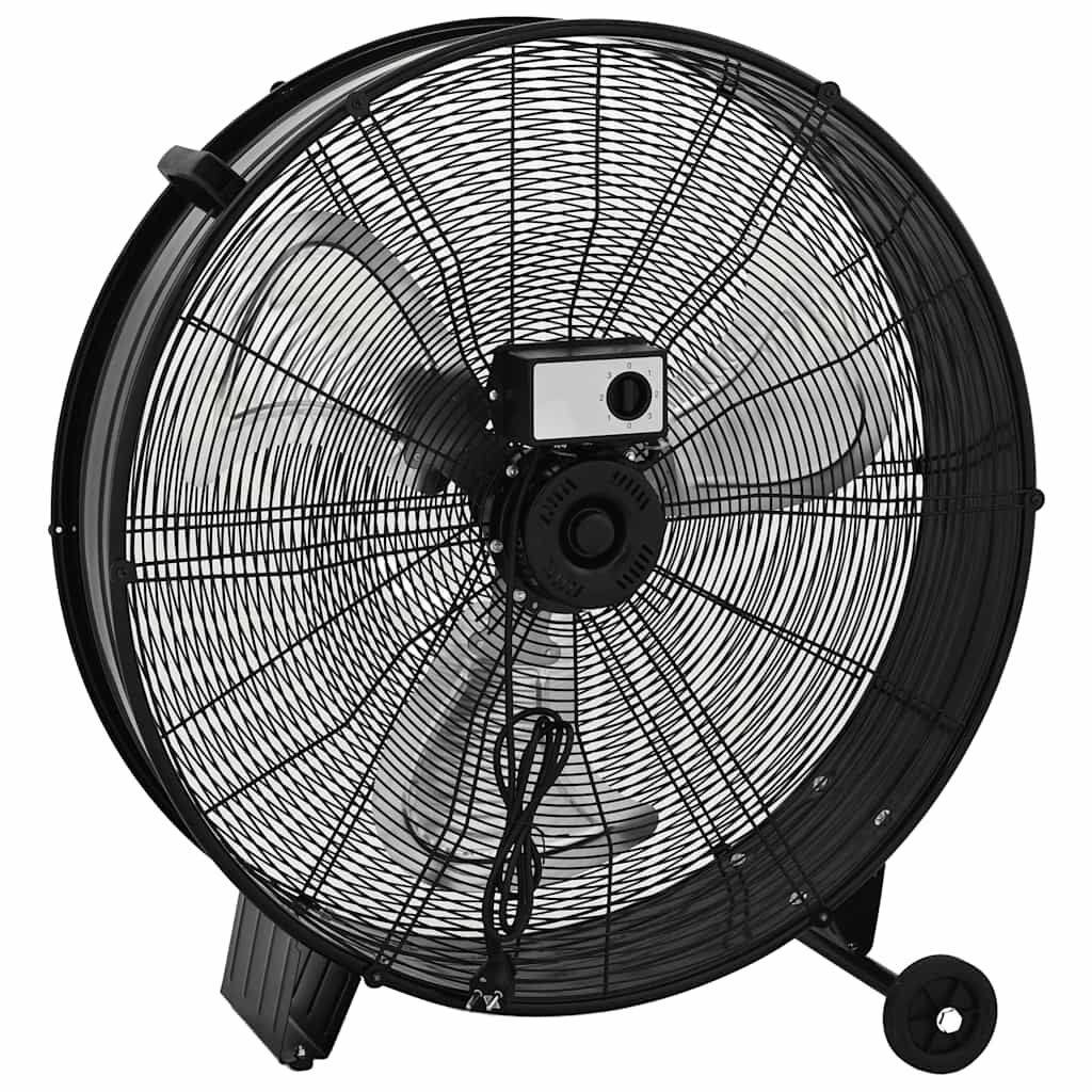 vidaXL Trommelventilator industrieel 187,7 W 77 cm zwart