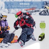 Crankradio DAB/FM met Batterij 5000mAh, Draagbare Zonne-radio met LED-zaklamp en Leeslampje, DAB+ Bouwplaatsradio IPX4, Noodradio en SOS-alarm Geschikt voor Wandelen, Kamperen, Buiten (Groene DAB)