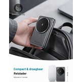 Magnetische draadloze oplader voor Samsung voor Galaxy S25 Ultra S24,opvouwbare Mag-safe oplader standaard 3 in 1 Reizen Uitwerpen met één klik voor Galaxy Watch Ultra 7 6 Buds 3 (zwart)