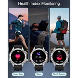 MEGALITH Slimme horloges voor mannen Fitness: Bloeddruk Hartslagmeter - Zilver Waterdichte Mens Smartwatch voor Android iOS