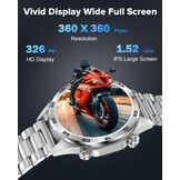MEGALITH Slimme horloges voor mannen Fitness: Bloeddruk Hartslagmeter - Zilver Waterdichte Mens Smartwatch voor Android iOS